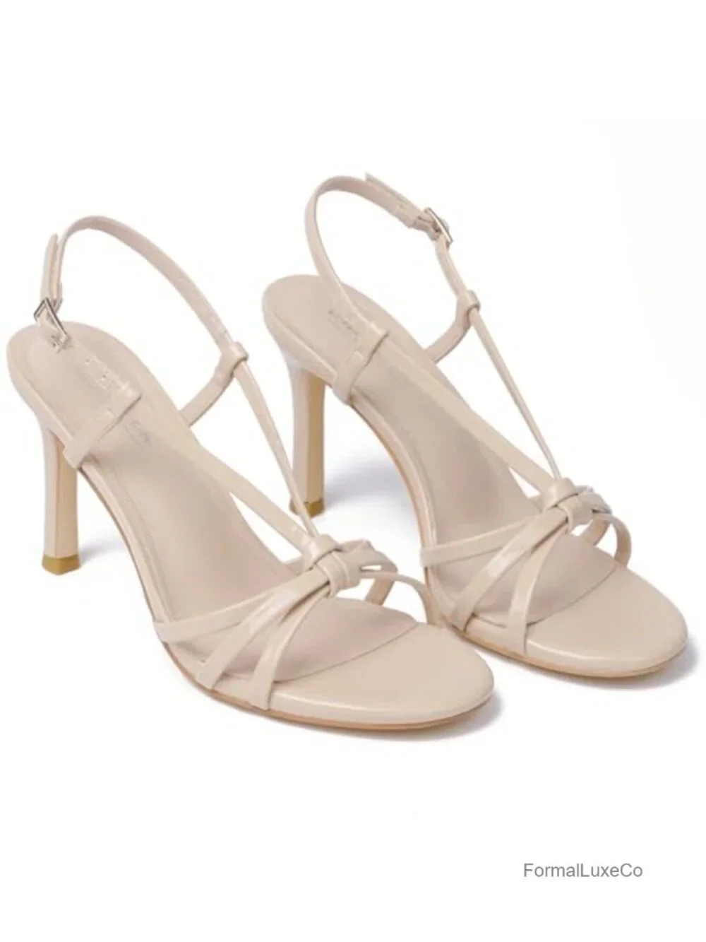 Women's Strappy Heeled Sandals with Adjustable Ankle Strap
